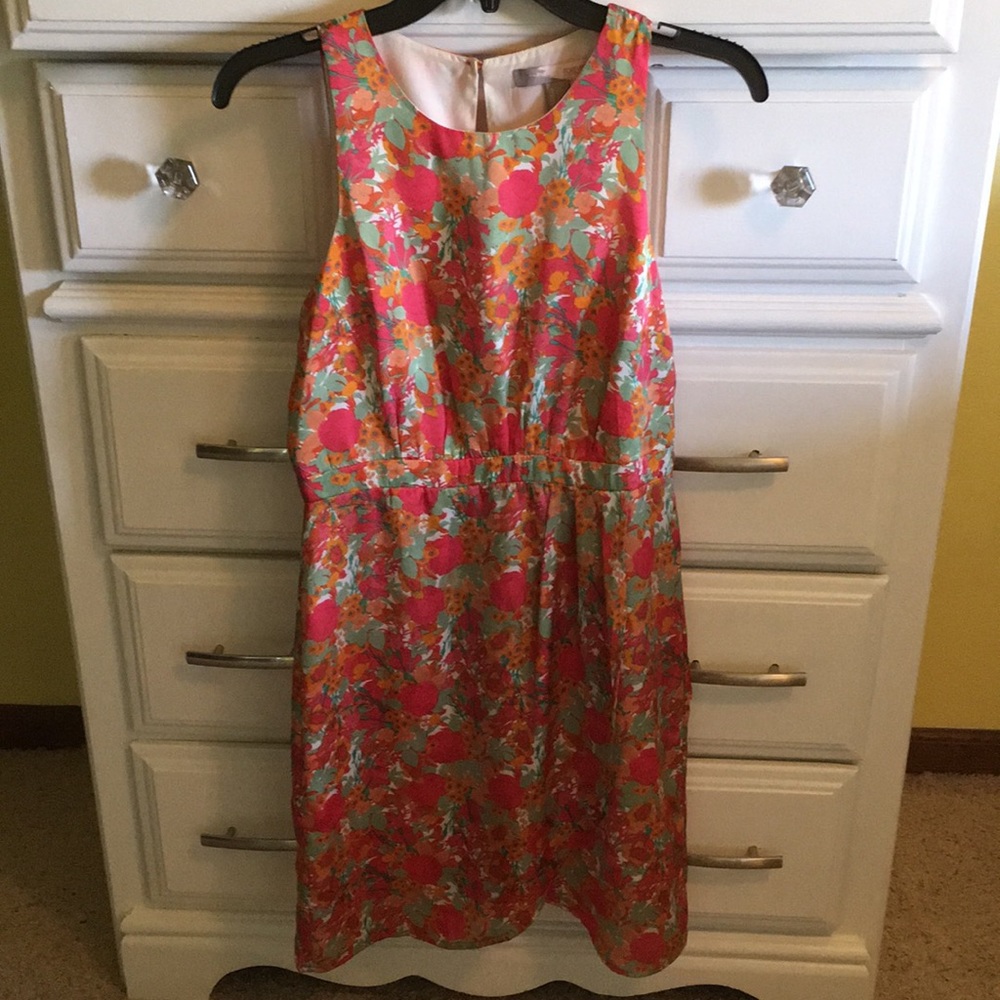 Patterned silk dress